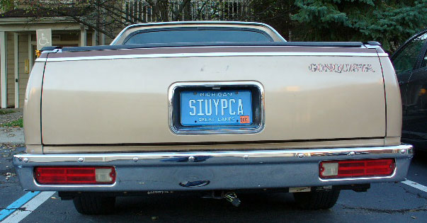 SIUYPCA Vanity Plate